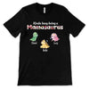 Kinda Busy Being Mamasaurus Cute Little Dinosaur Personalized Shirt