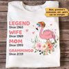 Legend Wife Mom Grandma Flamingo Grammingo Personalized Shirt