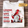 Legend Wife Mom Grandma Gnome Personalized Shirt