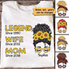 Legend Wife Mom Messy Bun Personalized Shirt