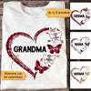 Leopard Checkered Floral Patterns Mom Grandma Heart Personalized Shirt