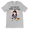 Life Is Better With Dogs Chibi Personalized Shirt