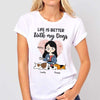 Life Is Better With Dogs Chibi Personalized Shirt