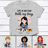 Life Is Better With Dogs Chibi Personalized Shirt