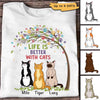 Life Is Better With Standing Cats Personalized Shirt