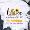 Love Gnome Sunflower Grandma Personalized Shirt