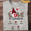 Love My Grandkids Gnome Grandma Personalized Shirt
