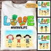 Love Summer Grandma Life Stick Grandkids Personalized Shirt