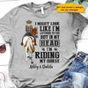 May Look Like I‘m Listening Horse Girl Back View Personalized Shirt