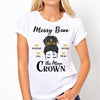 Messy Bun The Mom Crown Personalized Shirt