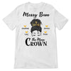 Messy Bun The Mom Crown Personalized Shirt