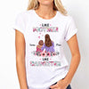 Mom And Little Daughter Floral Personalized Shirt