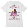 Mom And Little Daughter Floral Personalized Shirt