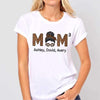 Mom Leopard Messy Bun Number Of Kids Personalized Shirt