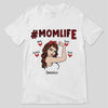 Mom Life Red Pattern Strong Woman Personalized Shirt