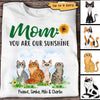 Mom You Are The Sunshine Sitting Cat Cartoon Personalized Shirt