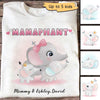 Mother And Kids Elephents Personalized Shirt