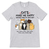 My Cats Make Me Happy Cat Pile Personalized Shirt