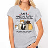 My Cats Make Me Happy Cat Pile Personalized Shirt