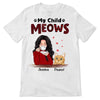 My Children Meow Cat Mom Red Patterned Personalized Shirt