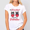 My Frenchie Is My Valentine Red Heart Personalized Shirt