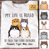 My Life Is Ruled By Tiny Furry Overlord Fluffy Cats Personalized Shirt