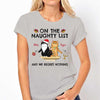 Naughty Cat Regret Nothing Christmas Personalized Shirt