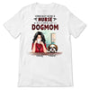 Nurse And Dog Mom Red Pattern Personalized Shirt