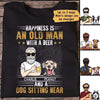 Old Man Beer And Dogs Personalized Shirt