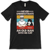 Old Man Grumpy Cat Retro Personalized Shirt