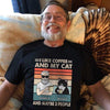 Old Man Like Coffee And Cat Retro Personalized Shirt