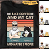 Old Man Like Coffee And Cat Retro Personalized Shirt