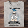 Old Man This Amazing Dad Grandpa Belongs To Kids Names Personalized Shirt