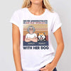 Old Woman Never Underestimate Dogs Personalized Shirt
