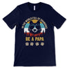 Papa Bear In The World Retro Personalized Shirt