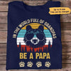 Papa Bear In The World Retro Personalized Shirt