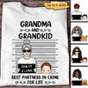 Partners In Crime Grandma Mom And Kids Personalized Shirt