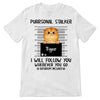 Peeking Cat Purrsonal Stalker Personalized Shirt