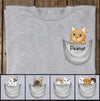 Peeking Cats Pocket Personalized Shirt