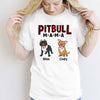 Pitbull Mama Red Patterned Personalized Shirt