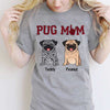 Pug Mom Red Plaid Personalized Shirt