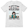 Rather Stay At Home With Dogs Beautiful Woman Personalized Shirt