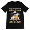 Real Men Love Cat Fluffy Cat Old Man Personalized Shirt