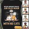 Real Men Love Cat Fluffy Cat Old Man Personalized Shirt