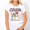 Reason Being Cat Mom Pink Patterned Fluffy Cats Personalized Shirt