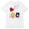 Red Heart Dandelion Cat Mom Personalized Shirt