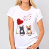 Red Heart Dandelion French Bulldog Mom Personalized Shirt