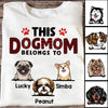 Red Pattern This Dog Mom Belongs To Personalized Shirt