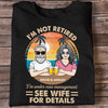 Retired Husband Under New Management Personalized Shirt