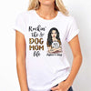 Rockin Dog Mom Life Cartoon Woman Personalized Shirt